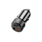 Porodo 50W Dual Port Car charger PD 20W Qc30W With-C to C Cable-Black